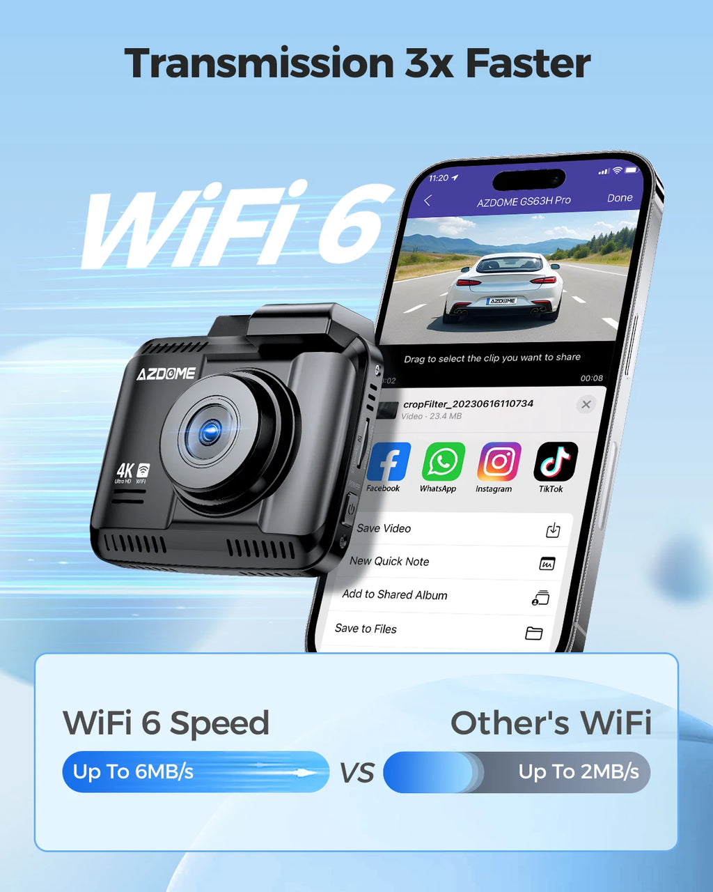 Dashcam 4K ZIVO — WiFi GPS ADAS