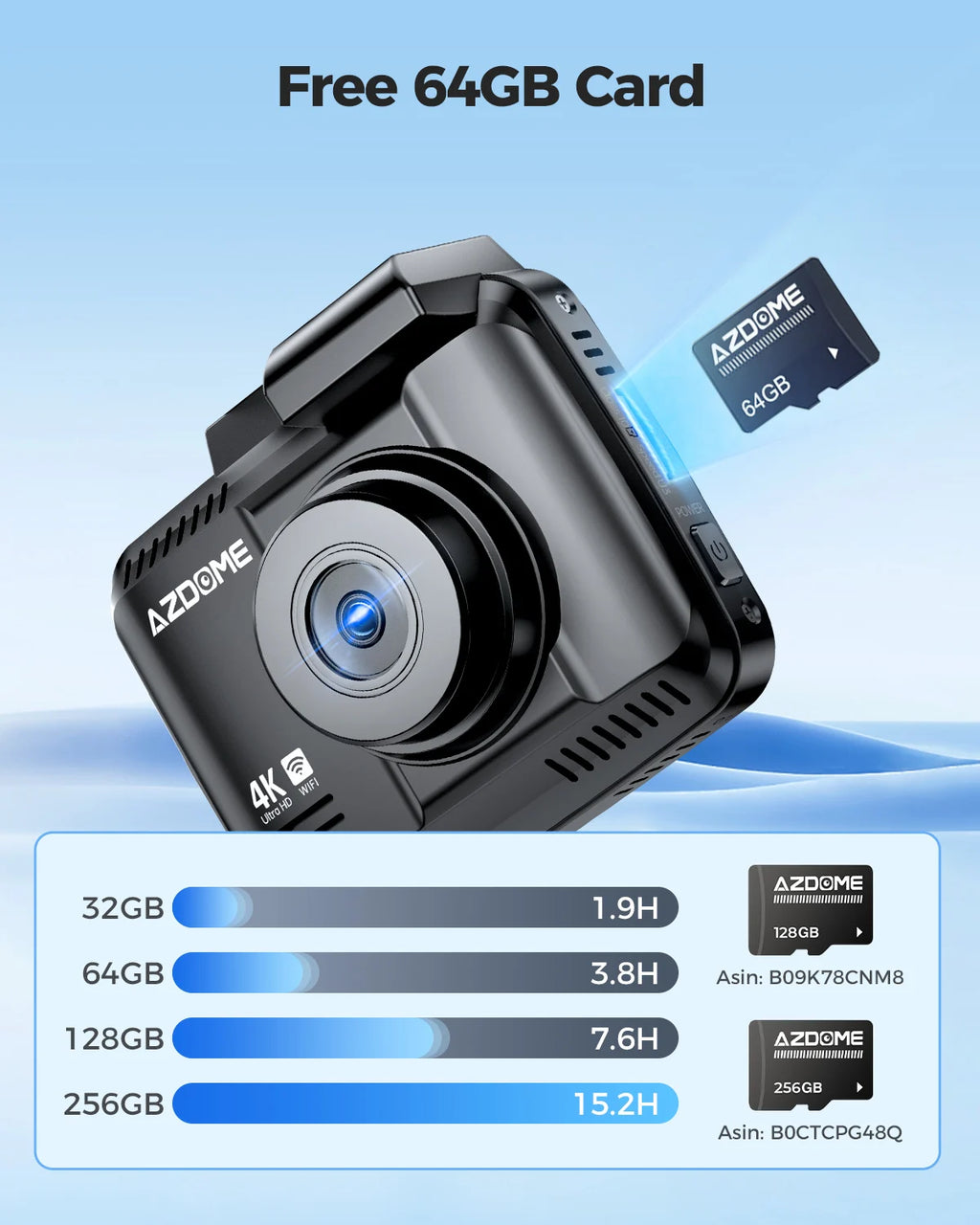 Dashcam 4K ZIVO — WiFi GPS ADAS