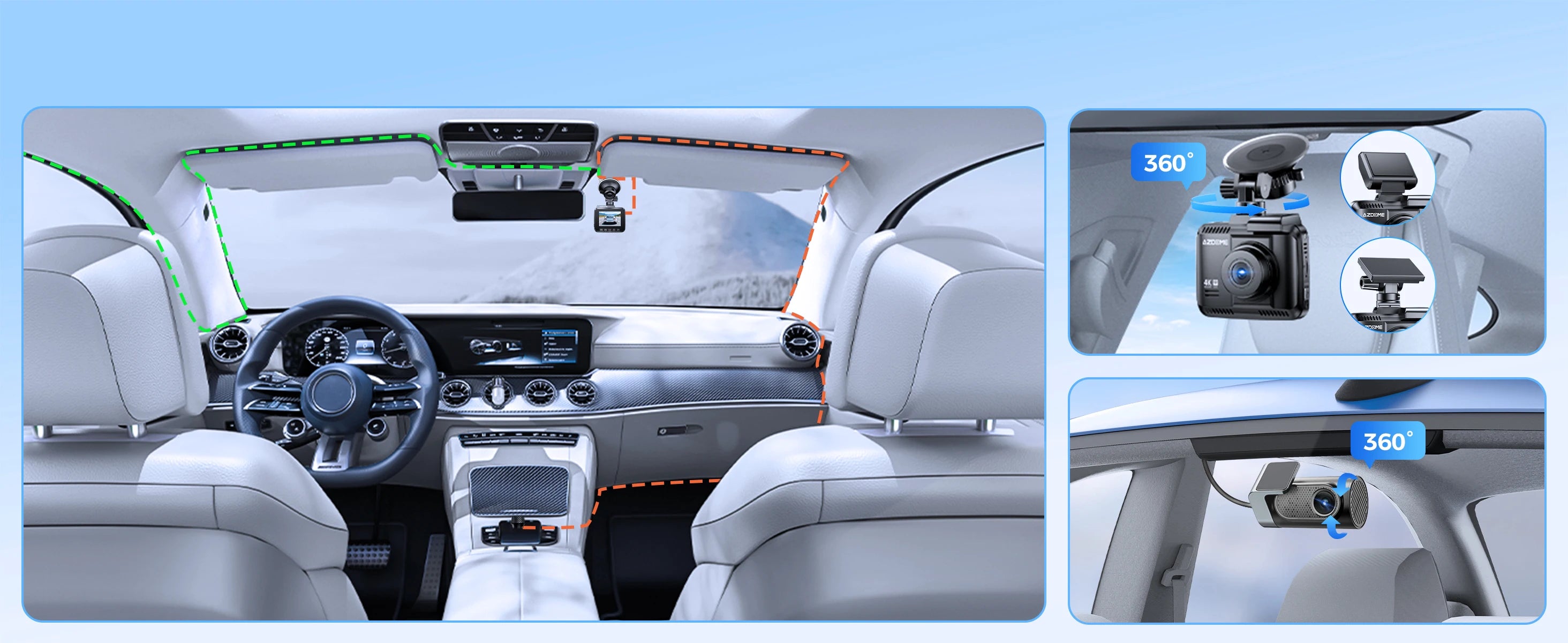 Dashcam 4K ZIVO — WiFi GPS ADAS
